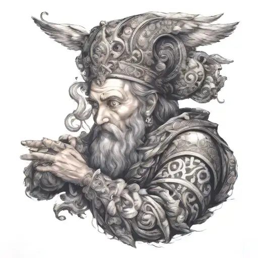 draw in style of orthodox icon tattoo design idea