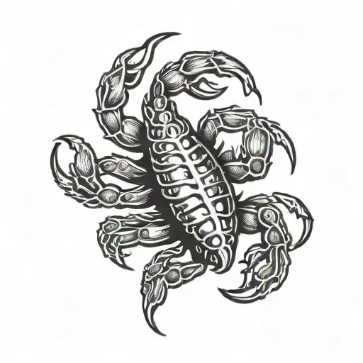 lion scorpion crab tattoo design idea