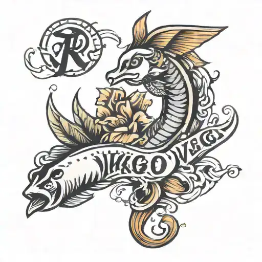 Virgo Pisces tattoo design idea