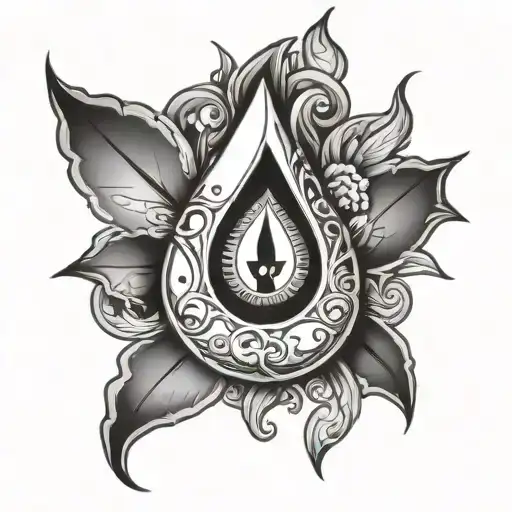 tear drop filled pain hurt torture tattoo design idea