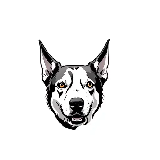 Zero ghost dog tattoo design idea