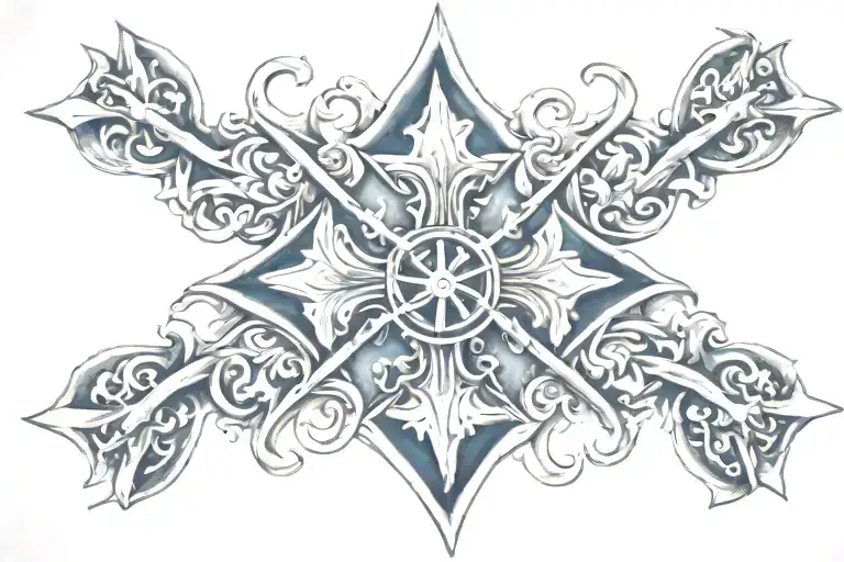maltese cross tattoo design idea