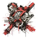 2024 roman and give me a cool shape tattoo design idea