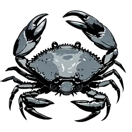 clockwork crab tearing tattoo design idea