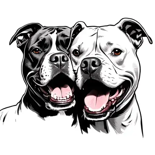 laugh now cry later pitbull dog tattoo design idea