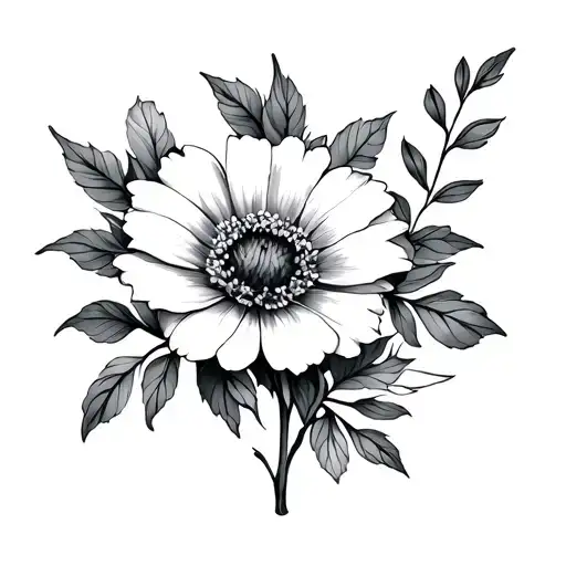 September And August Birth Flower tattoo design idea