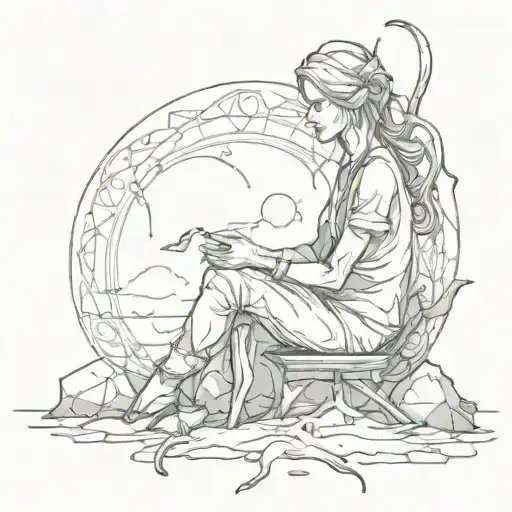 loneliness tattoo design idea