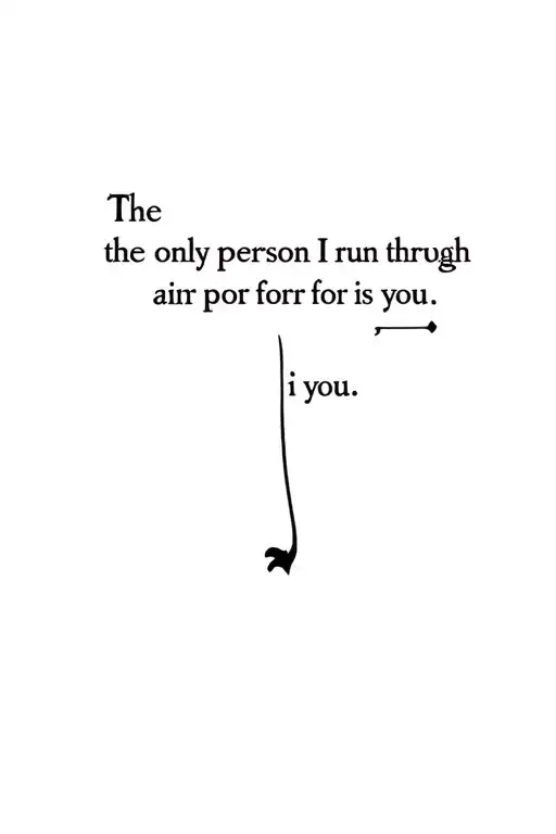 A small fineline tattoo with no words but based on the qoute “the only person I’d run through an airport for is you”  tattoo design idea