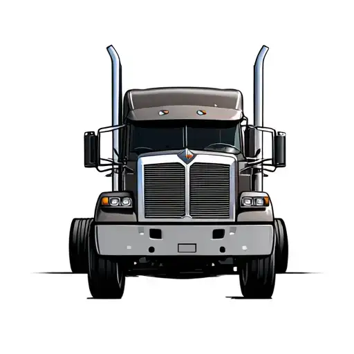 semi truck shifter tattoo design idea
