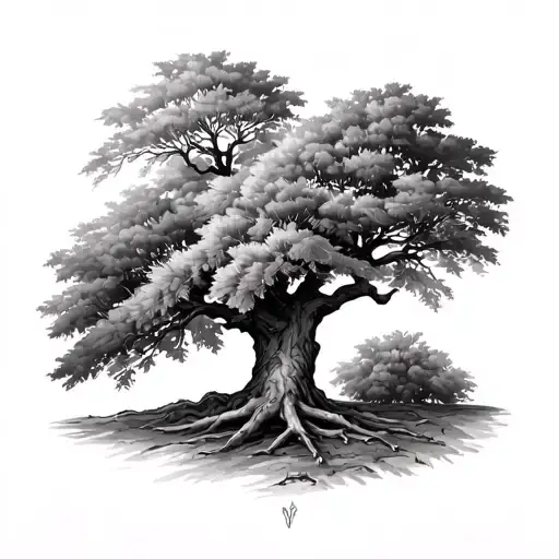 Pecan Tree tattoo design idea