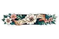 floral wrap my arm tattoo design idea