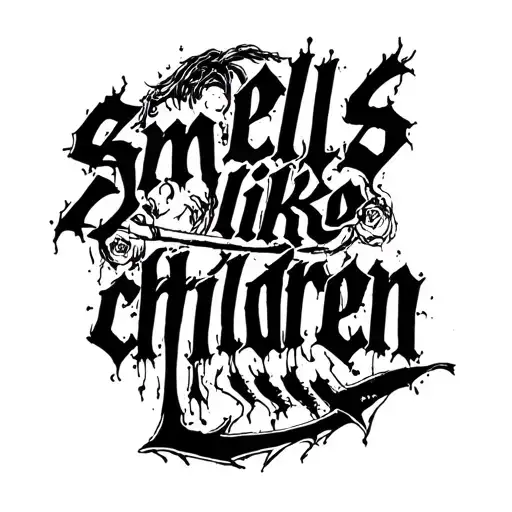 "Smells like children" marilyn manson tattoo design idea