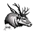 Jackalope tattoo design idea