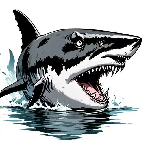 hammer head shark tattoo design idea