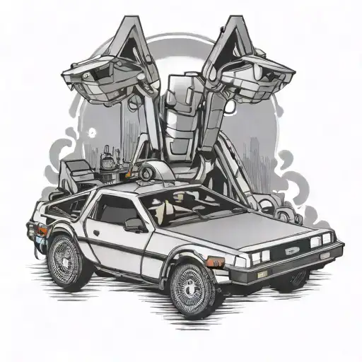 back to the future DeLorean tattoo design idea