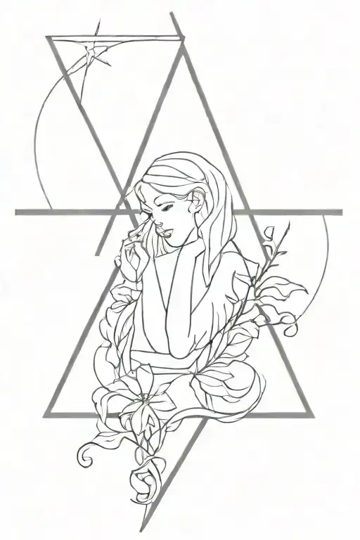 cross witchy style tattoo tattoo design idea