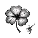 4 leaf clover tattoo inspired tattoo design idea