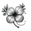 4 leaf clover tattoo inspired tattoo design idea
