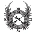 2003 Roman numerals surrounded tattoo design idea