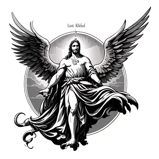 Saint Raphael tattoo design idea