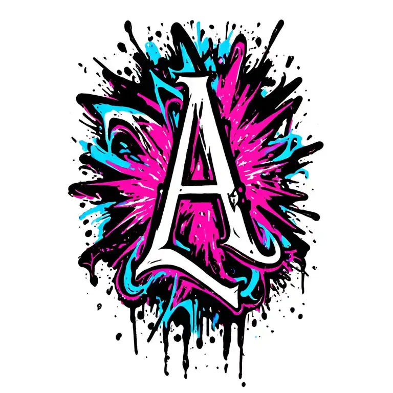 Initials A nad L font tattoo design tattoo design idea