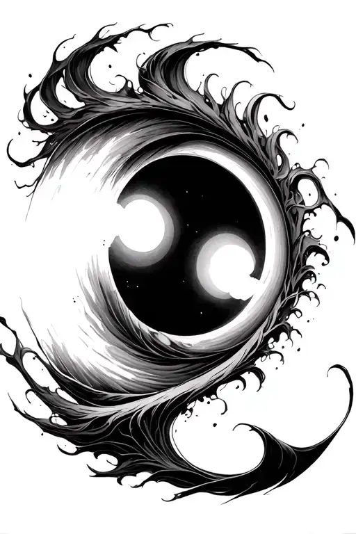 black hole tattoo design idea