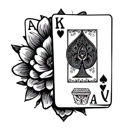 life is a gamble tattoo design idea