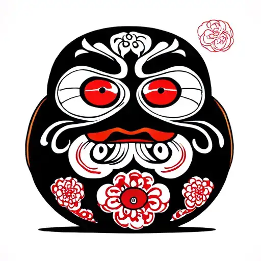 daruma body shaped like tattoo design idea