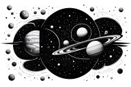 astronomy related like universe tattoo design idea