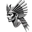 Osiris Egyptian God tattoo design idea