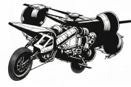 chopper helicopter flying tattoo design idea