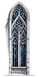 gothic cathedral stained glass tattoo design idea