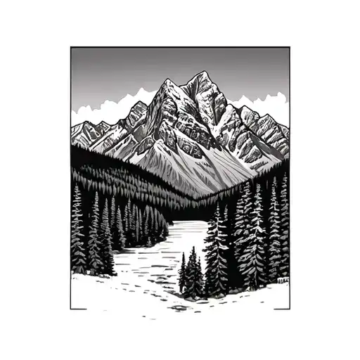 Grand Tetons tattoo design idea