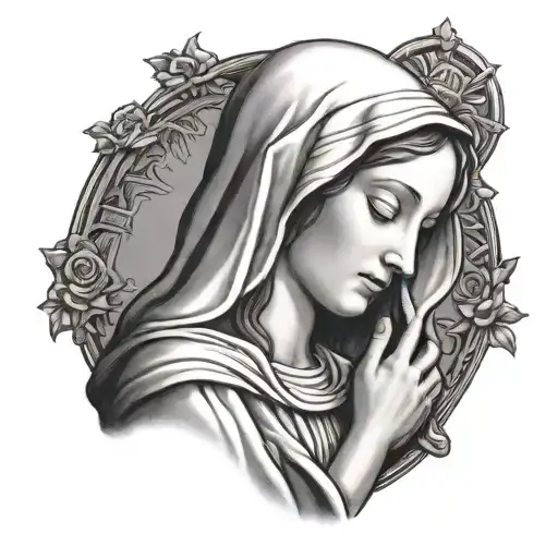 virgin mary tattoo design idea