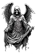 angels grim reaper tattoo design idea