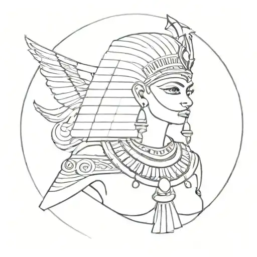 Egyptian goddess tattoo design idea