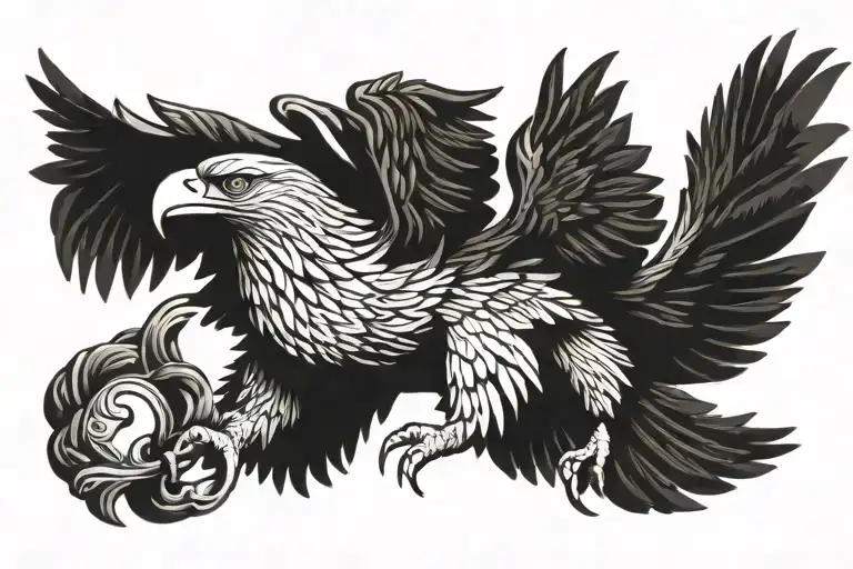 Roman eagle tattoo design idea