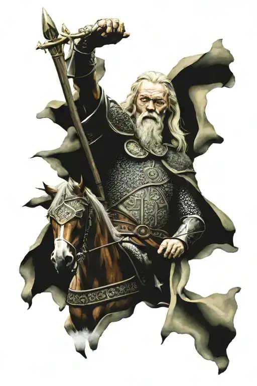 King of Rohan - Theoden tattoo design idea