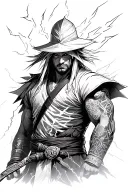 Mortal Kombat 4 raiden with lightning tattoo design idea