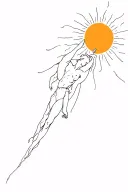 icarus falling from sun tattoo design idea