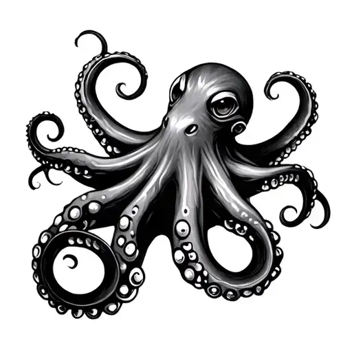 Japanese Octopus tattoo design idea