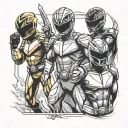 power rangers tattoo design idea