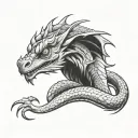 basilisk tattoo design idea