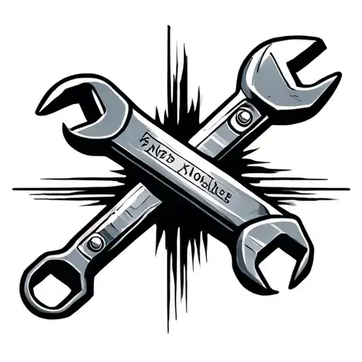 adjustable wrench tattoo design idea