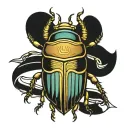 scarab beetle tattoo design idea