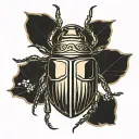 scarab beetle tattoo design idea