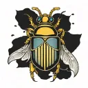 scarab beetle tattoo design idea