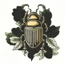 scarab beetle tattoo design idea