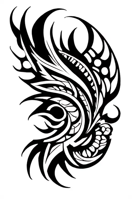 poly tribal tattoo design idea