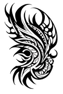 poly tribal tattoo design idea